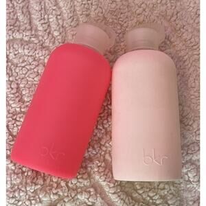 BKR 16oz Glass Yoga Water Bottles Shades of Pink Lots Of Two